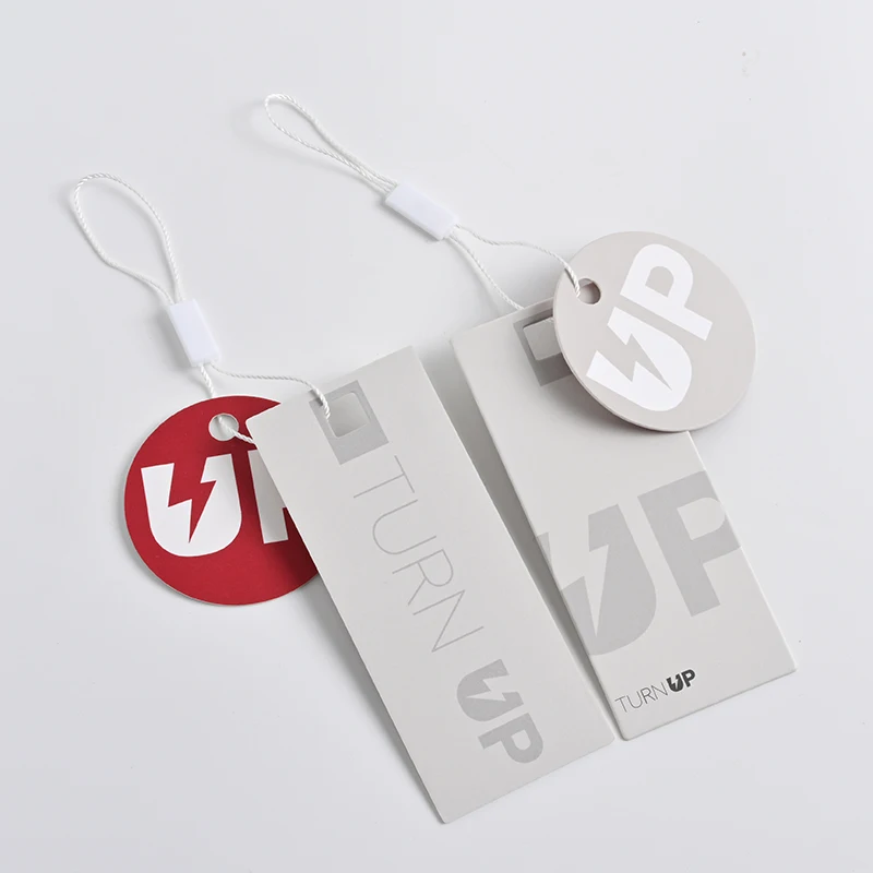 200pcs Wholesale Customized Luxury T-shirt Tag, UV Craft Clothing Swing Tag, Custom Clothing Brand Paper Tag Price Tag view 4