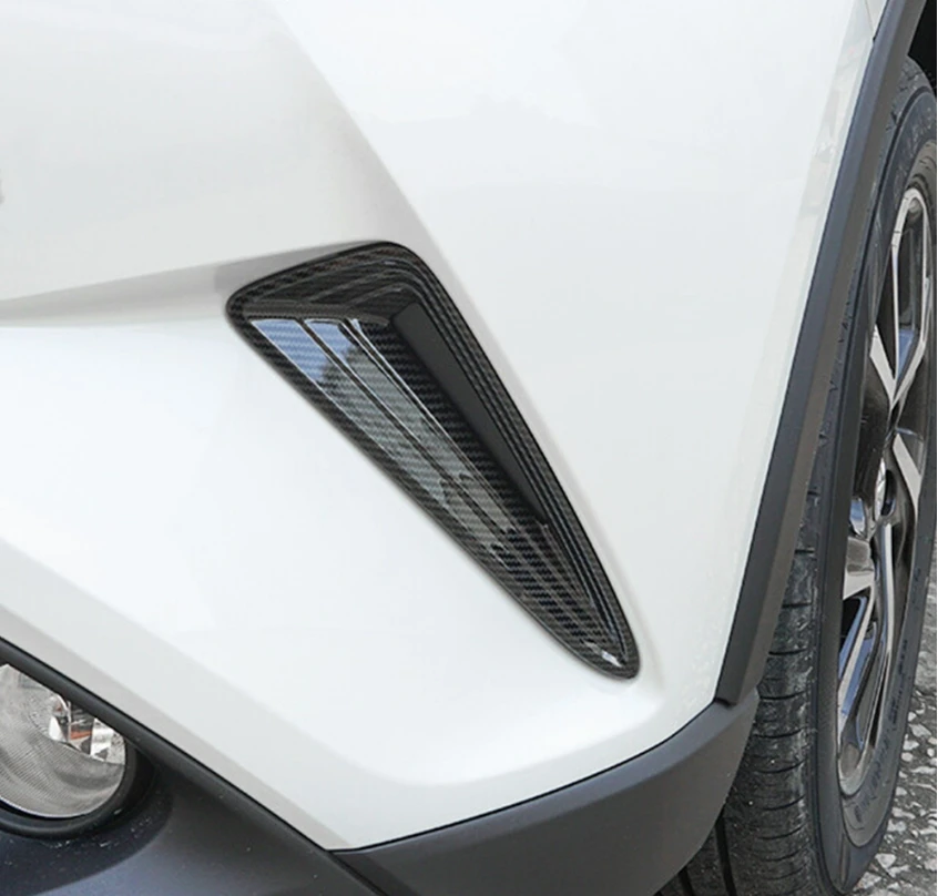 For Toyota CHR C-HR 2017-2020 Front Rear Foglight Lamp Sticker Cover Fog Lights Lamps Eyelid Eyebrow Strip Cover Trim