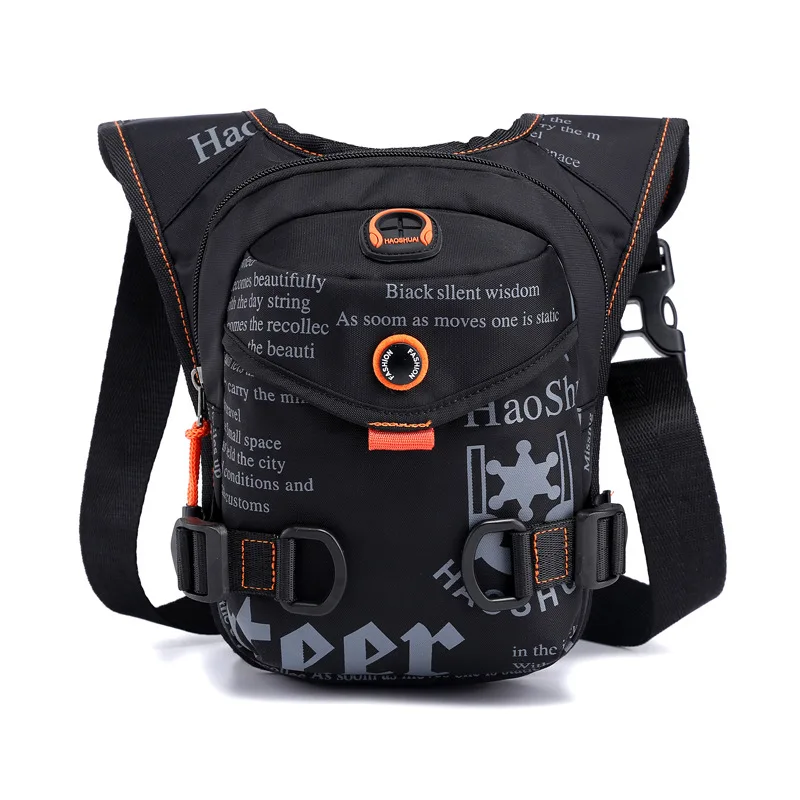 New outdoor cycling leg bag, multi-functional sports men's breast bag, portable fanny bag, messenger bag.