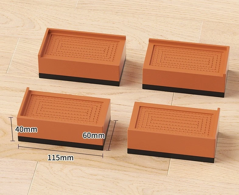 4/8 heavy-duty adjustable furniture vertical boards with anti slip pads, stackable sofa leg extenders