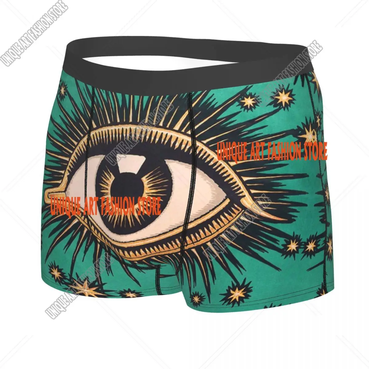 Sexy Male All Seeing Eye Art Underwear Evil Mystic Eyes Boxer Briefs Stretch Shorts Panties Underpants