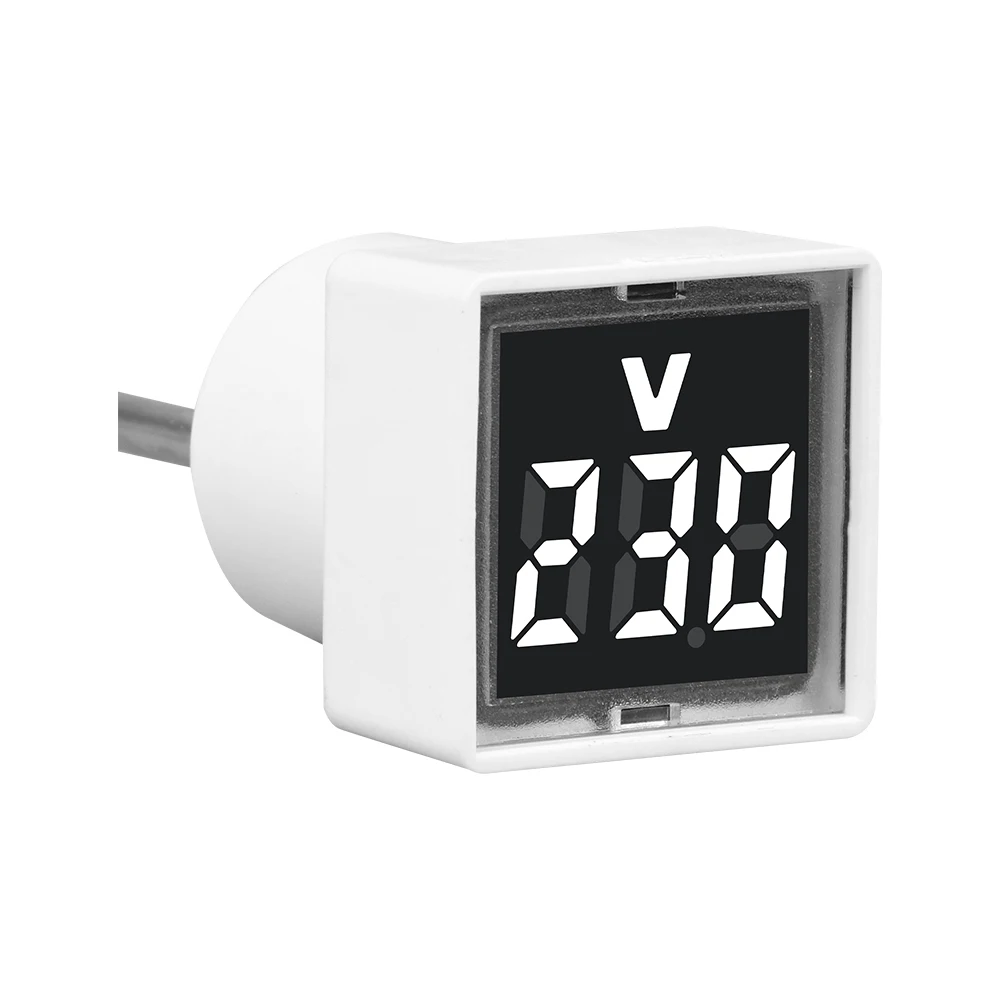 AC 220V/230V woltomierzem LED EU gniazdo wtykowe kwadratowe próbnik napięcia wykrywacz monitora 50-500V cyfrowy miernik napięcia