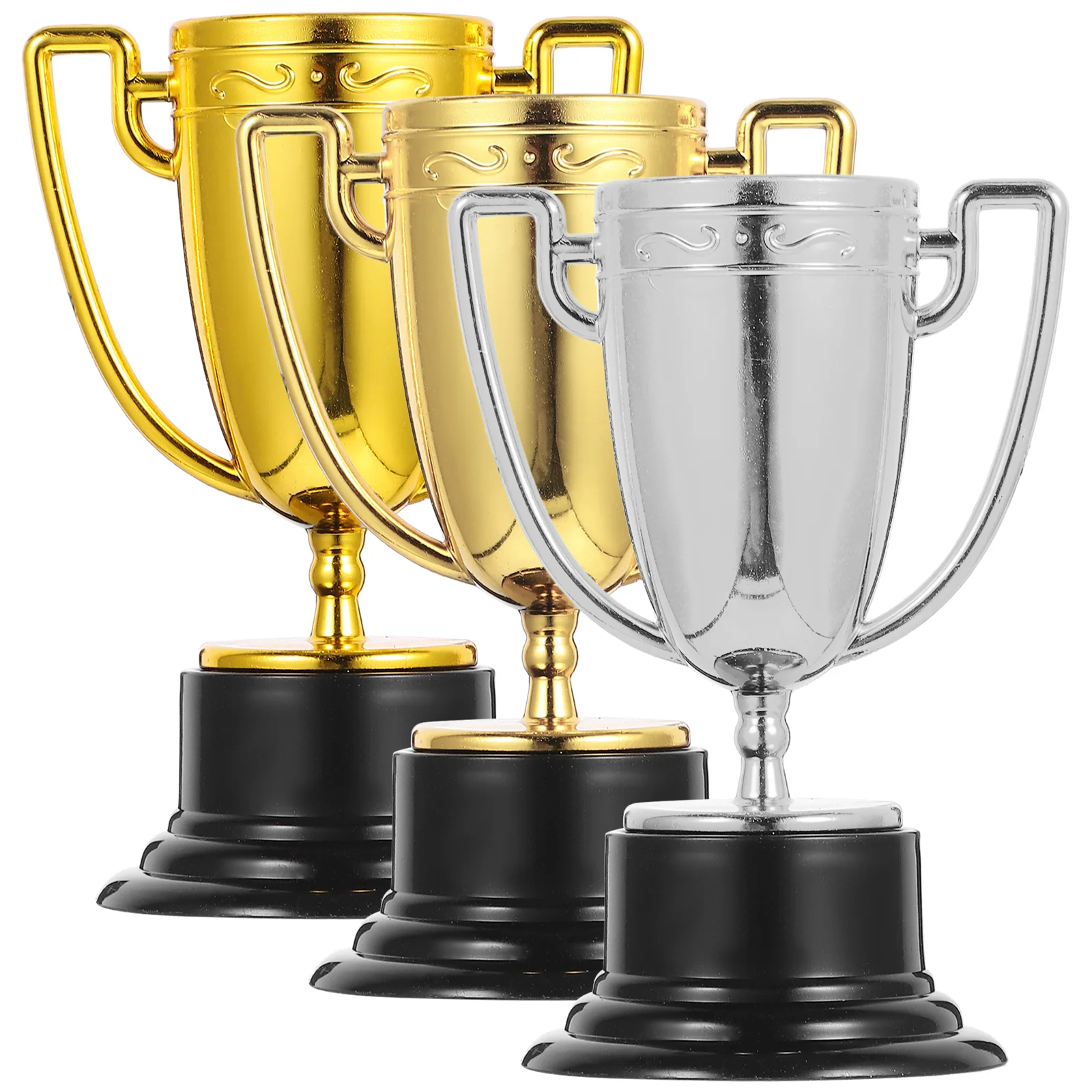 3 Pcs Honor Trophies Small Trophy Ornaments Toy Gift Exquisite Plastic Reward Party Child Toys