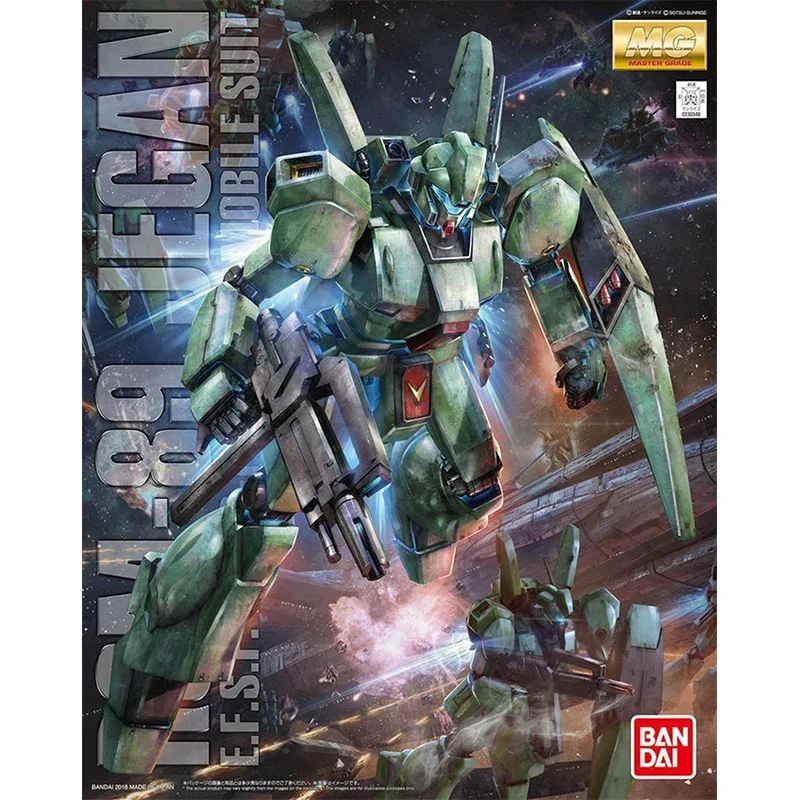 Bandai Genuine Gundam Model Kit Anime Figure MG 1/100 RGM-89 Jegan Collection Gunpla Anime Action Figure Toys for Children