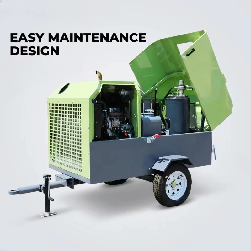 10bar  Engine Screw Compressor Low Fuel Consumption Mobile Air Power Unit Compresor Portatil for Mining