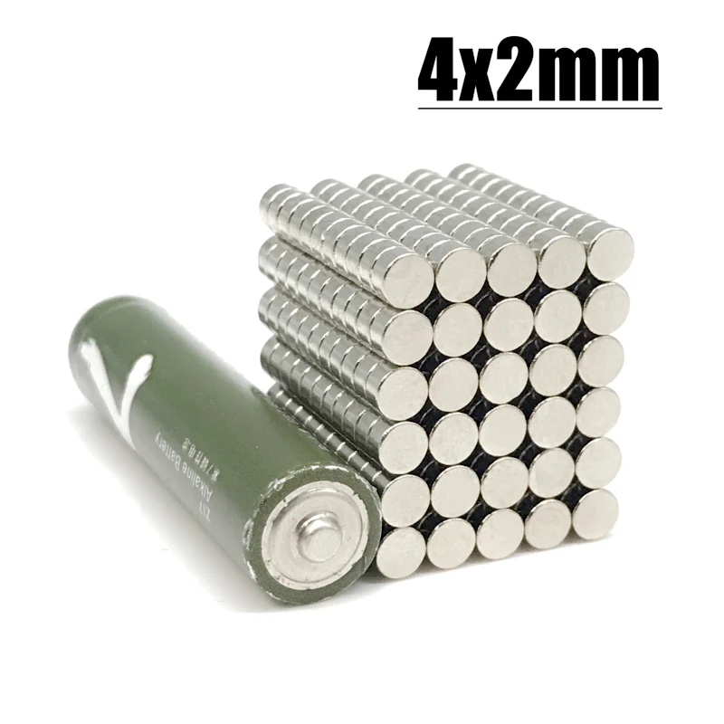 10-10000pcs Fridge Tool Magnet 4x2 Round Shape 4*2 mm For Kitchen Whiteboard Imanes Home Decoration Garden Office Accessory