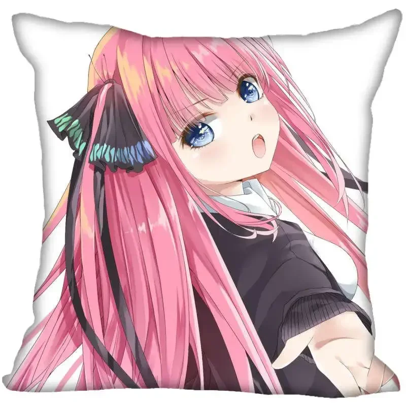 Anime Girl Nino Nakano Pillow Case High Quality Satin Fabric Pillowcase Decorative Pillow Cover Wedding Decorative