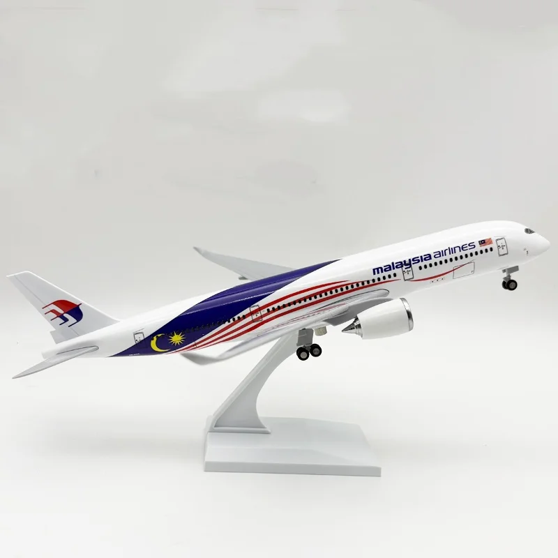 

A350 Plane Model 30CM Malaysia Scale Aircraft Resin Adults Fun Collectible Airplane Models With Wheels Planes Collected Gift