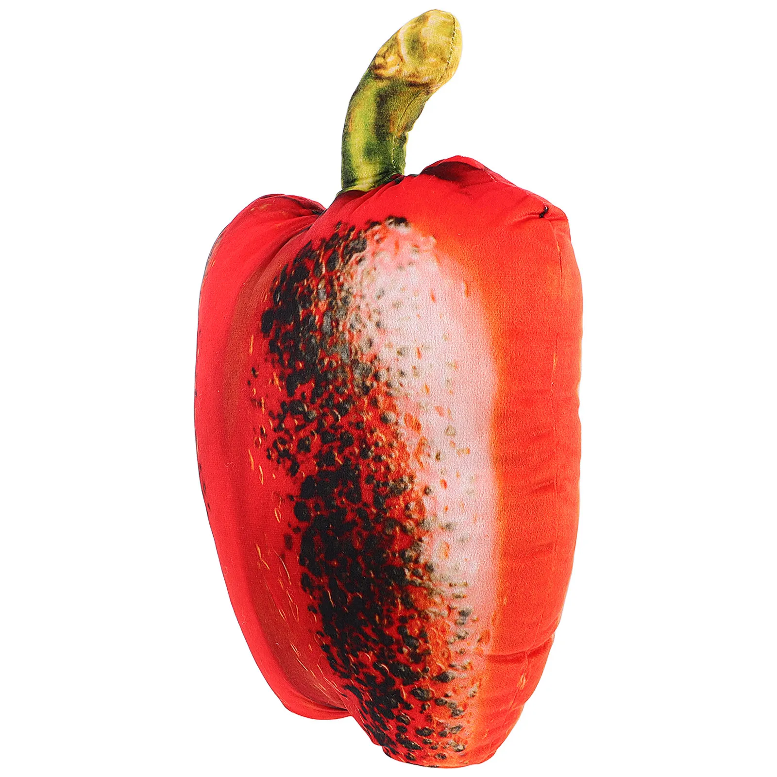 Cojín Decorativo Suave con Forma de Pimiento Rojo Asado Realista, Almohada Divertida de Simulación de Comida, Peluche de Comida para Abrazar