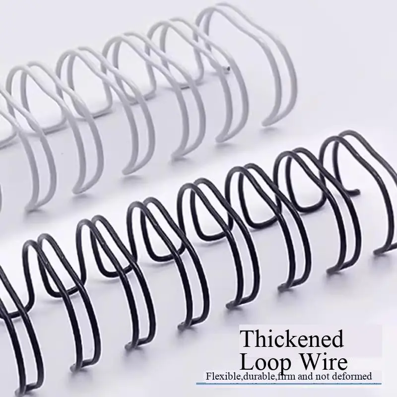 100PCS/Box Wholesale ReadStar A5 3:1 Pitch 6.4-14.3mm 23/24 Loops OY Double Coil Double Loop Wire Binding Comb Wires
