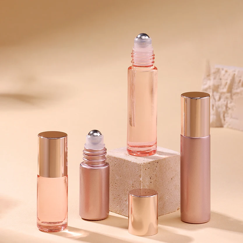 

24pcs 5ml 10ml Glass Essential Oil Roller Bottles With Stainless Steel Rollerball Glass Bottle Travel Perfume Bottle Vial Jars