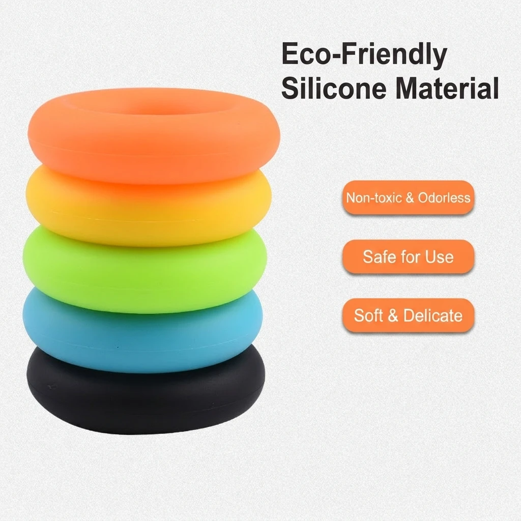 Smooth Silicone Hand Grip Strengthener | Prevents Mouse Hand & Tenosynovitis | Finger Rehabilitation & Massage Trainer