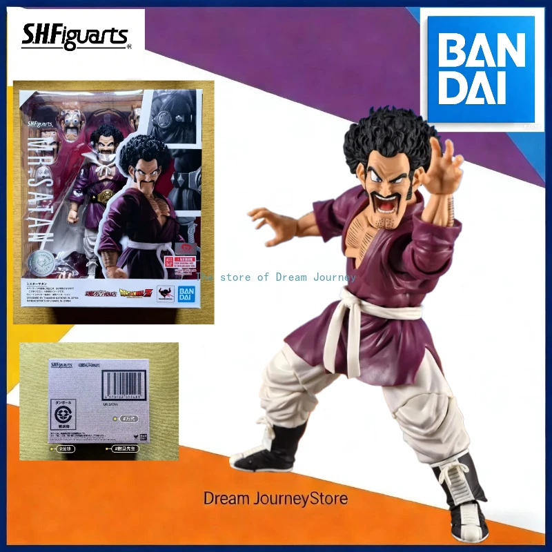 BANDAI S.H. Figuras Originales de Acción de Anime de Dragon Ball Z, Mr. Satan, en Stock, Modelo Coleccionable