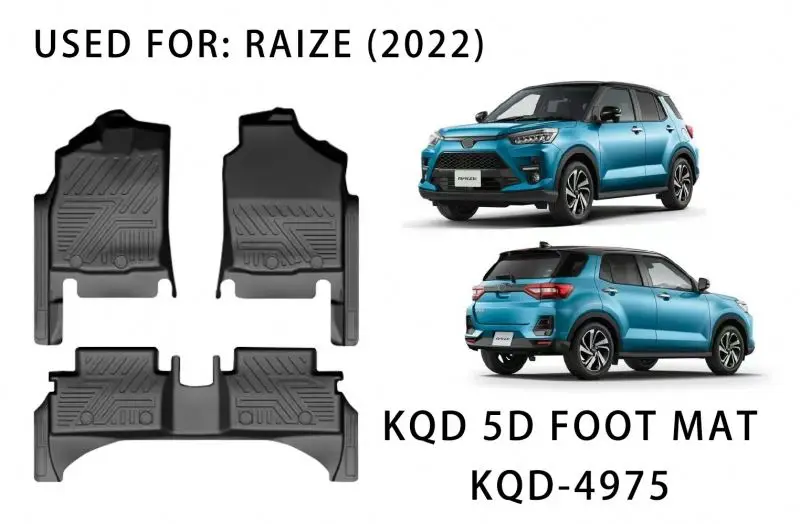 KQX Wholesale Left Right Hand Drive 5d TPE Car Floor Mats FOOT MAT for  Raize 2022