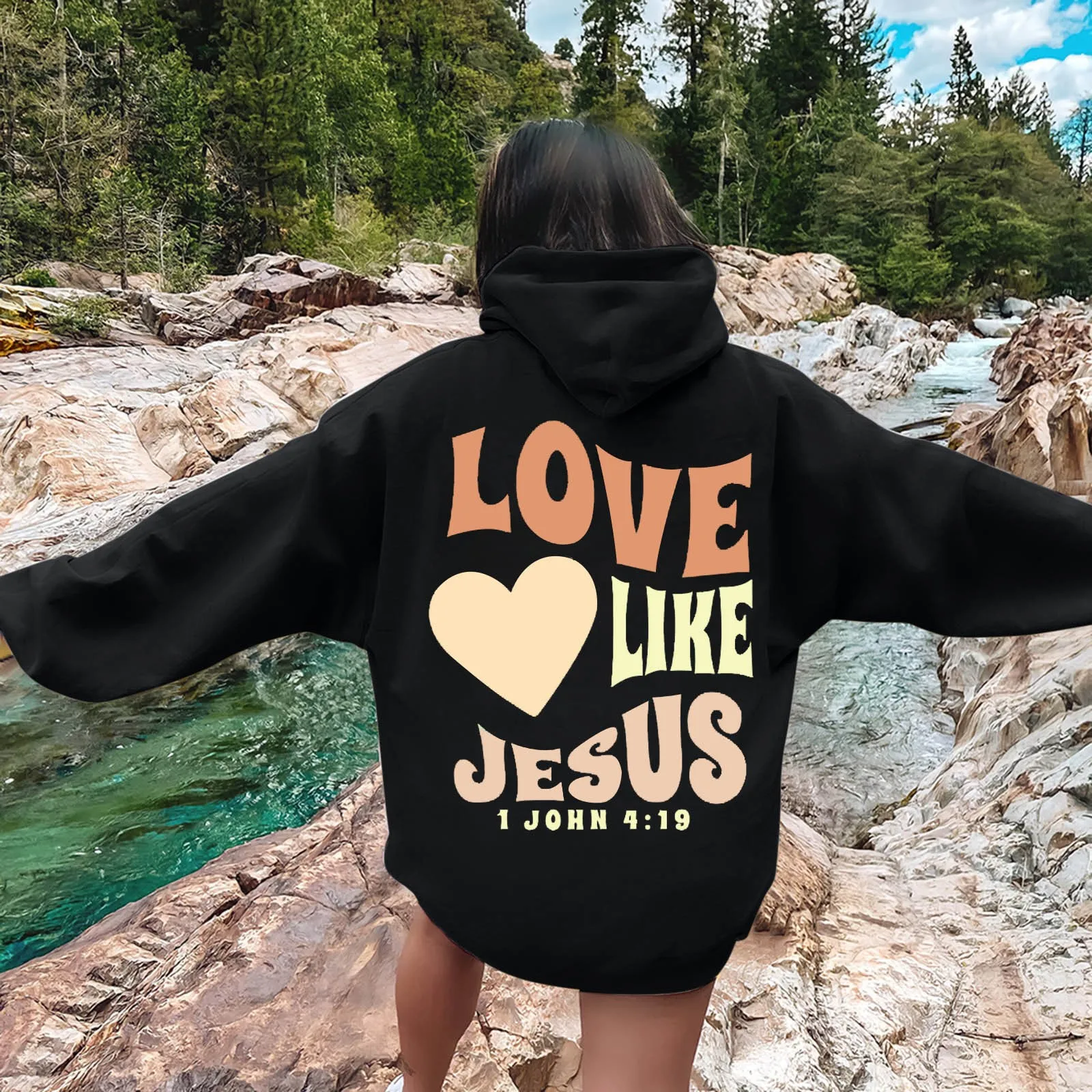 

Love Like Jesus Christian Hoodie Christian Sweatshirt Jesus Hoodie Trendy Hoodie Oversized Vintage Pullover Tops Unisex Clothes