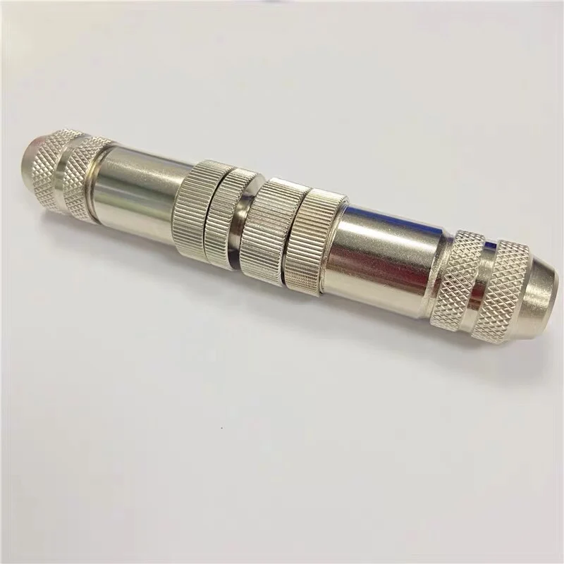 M12 Metal shielded connector Straight Ethernet connector Aviation waterproof plug 4 cores 5 cores 8 cores 12 cores