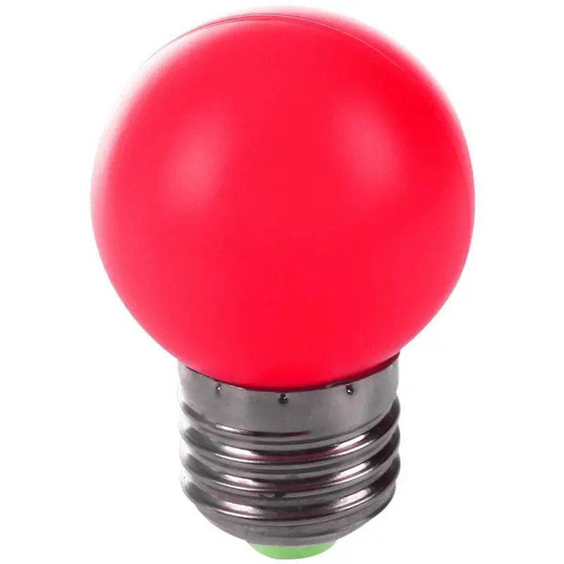 10X E27 LED Light Warm Red Bulb Plastic Bulb (0.5W Power, Red)
