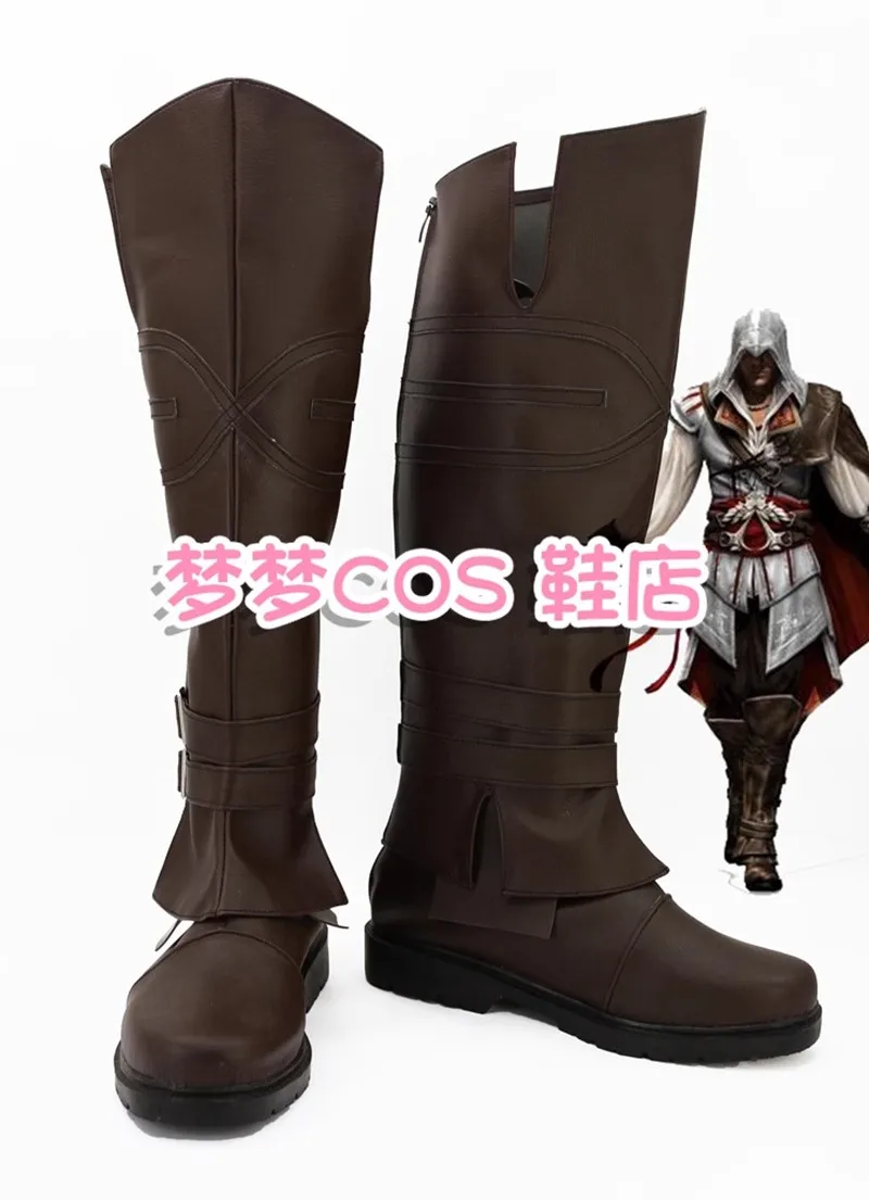 ألعاب Ezio Auditore da Firenze أحذية تنكرية مصنوعة يدويًا من الجلد الصناعي