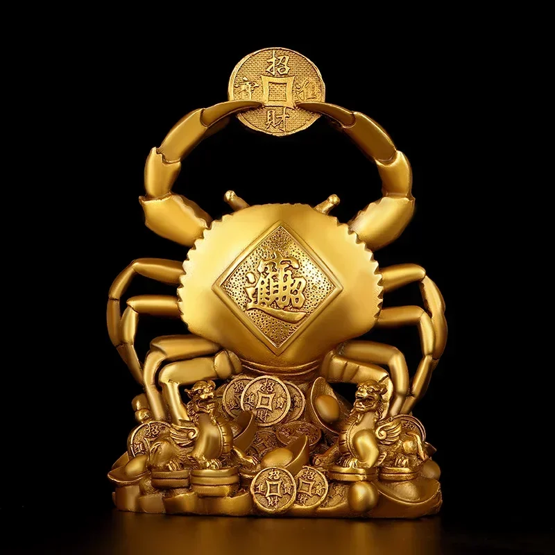 Lucky Copper Crab Ornaments Eight Parties Into The Treasure Cross Wealth Money Living Room Decor