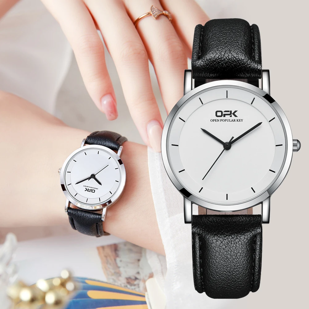 OPK brand simple three-pin waterproof ladies quartz watch 8122