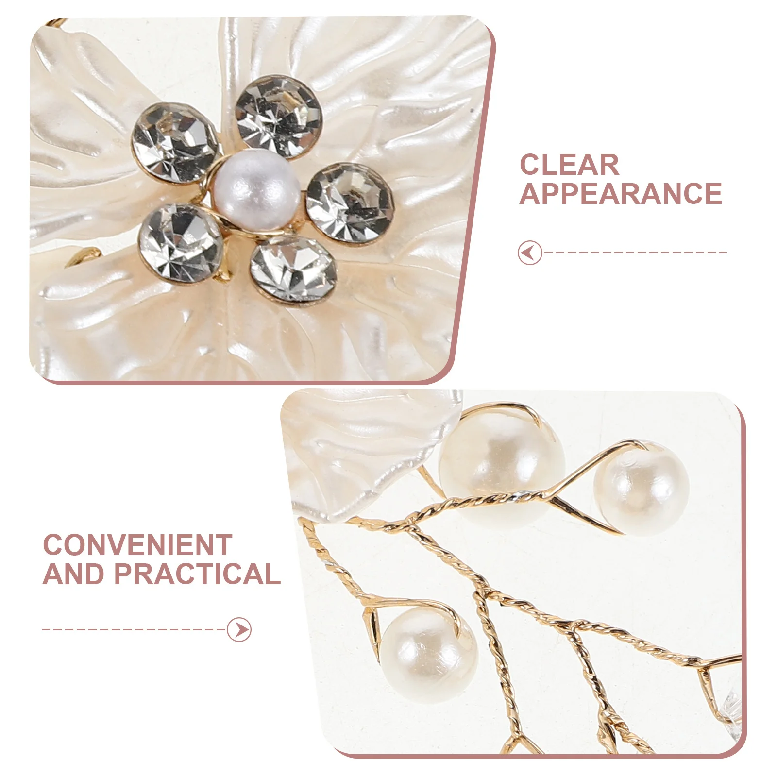 2 قطعة مقاطع الشعر الزفاف اللؤلؤ زهرة اكسسوارات الزفاف أوبدو حجر الراين العروس خوذة وصيفه الشرف كريستال مجوهرات الزفاف #2