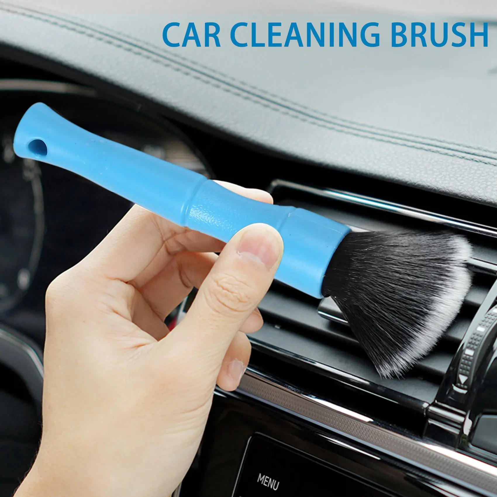 Super Soft Detail Brush, Car Brush, Detail Brush, Cleaning Brush, Eye Shadow Brush, Beauty Brush Set, Inner Brush, Blue.