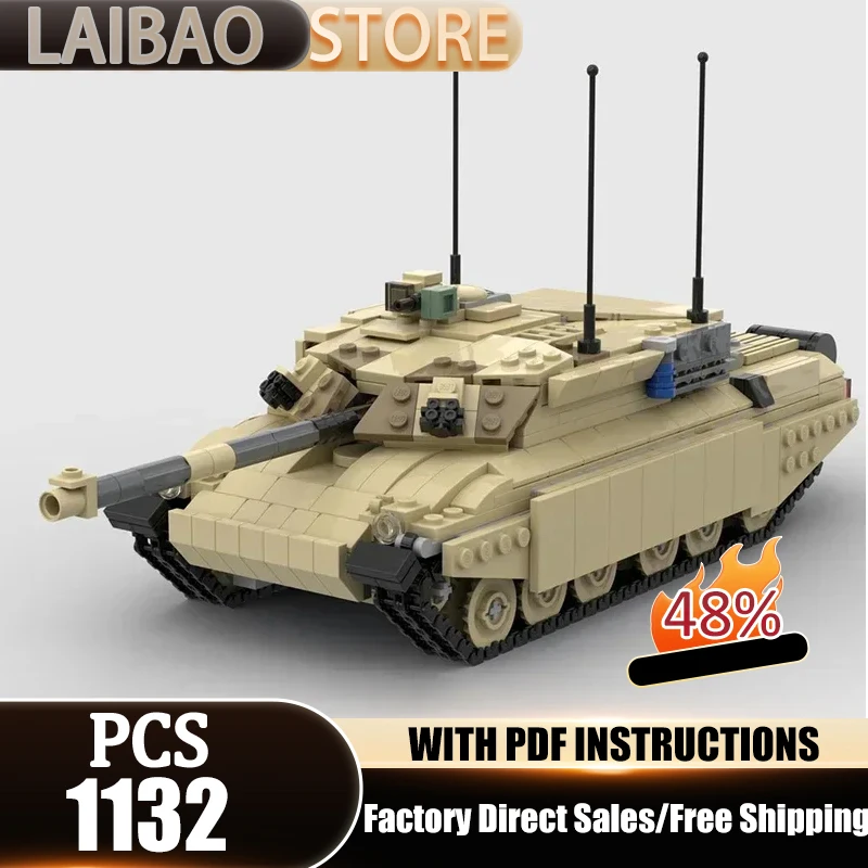 

Военная модель MOC: Технологичный модульный конструктор танка Challenger 1 (MBT) из строительных блоков. Подарки, рождественские игрушки, наборы для самостоятельной сборки.