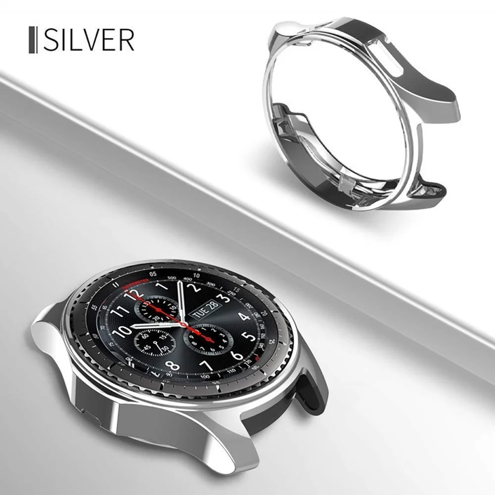 Case For Samsung Galaxy Watch 46mm 42mm 4 40mm 44mm 4 classic Gear S3 frontier plating TPU All-Around bumper protector cover