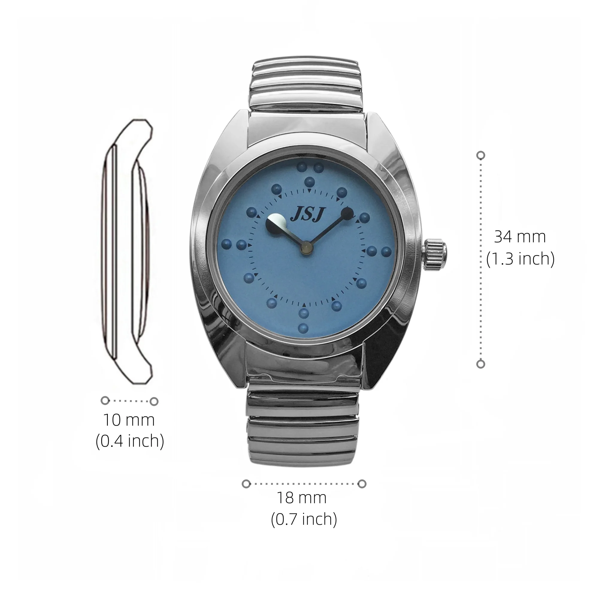 Xúc Giác Cho Người Mù -- Hoạt Động Bằng Pin (Mở Rộng Ban Nhạc, Mặt Số Xanh Dương)