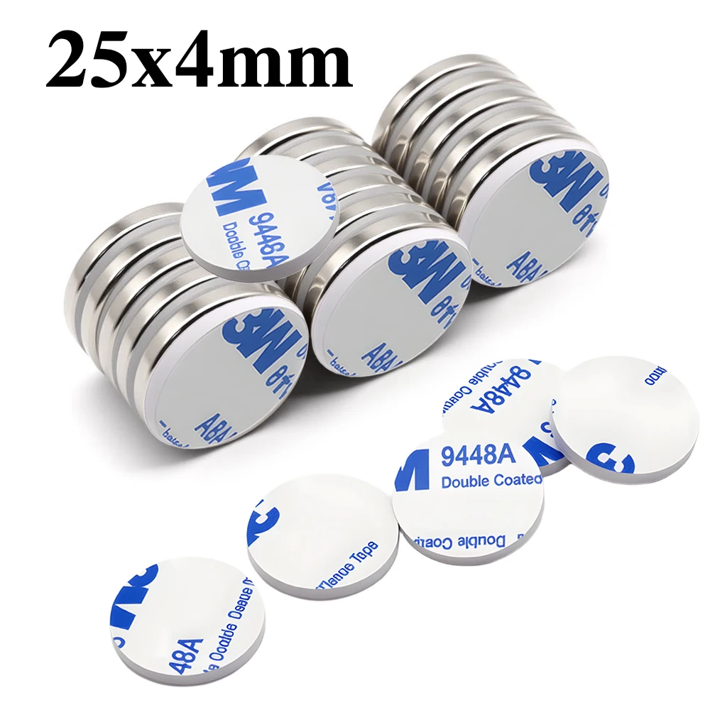 

25x4mm iman Refrigerator magnets With double-sided tape DIY Office Whiteboard Workshop