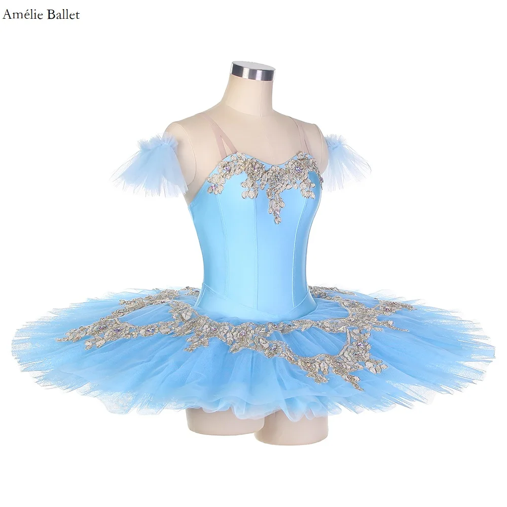 BLL126 Hemelsblauw Pre-Professionele Ballet Dans Tutu Stage Performance Kostuum Meisjes & Vrouwen Ballerina Dans Tutu Jurk 5 kleur