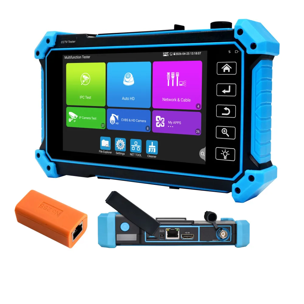 4K HD CCTV Tester Monitor 5.4 Inch for Dahua Hikvision POE IPC 8MP AHD CVI TVI Camera Testing Kit with VGA HDMI Cable