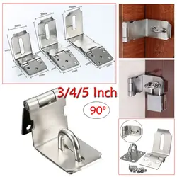 90 Degrees Door Lock Buckle Hasp Staple Gate Door Shed Latch Lock Plate Door Latch Clasp For Padlock Security