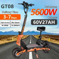ARWIBON GT08 Electric Scooter For Adult 5600W Motor 60V 27AH E-Scooter 11 Inch Vacuum Off-Road Tires Off-Road Escooter