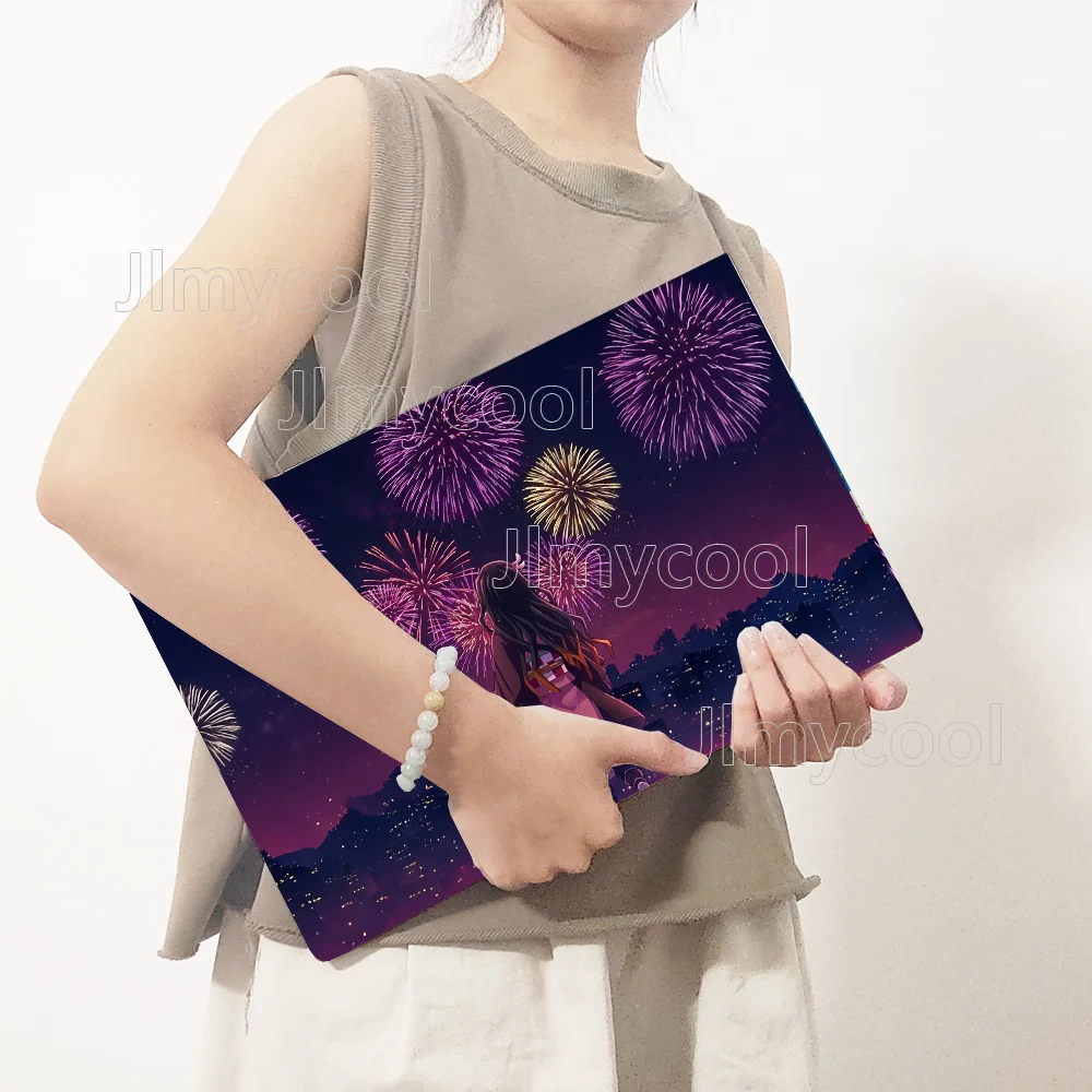2 Pieces Kimono Watch Girl Vinyl Laptop Sticker Self-adhesive Case for HP Lenovo Apple Easy To Install Decal Stickers