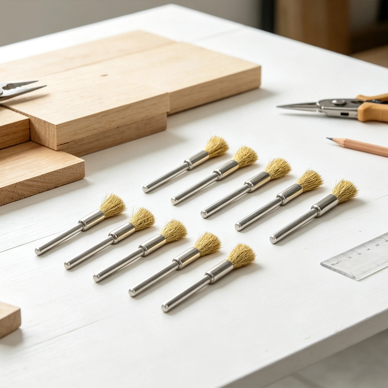 Extended Wire Brush Copper Wire Brushes Effective Cleaning Solution Cleaning Hard-to-Reach Areas For Drill Press Tools