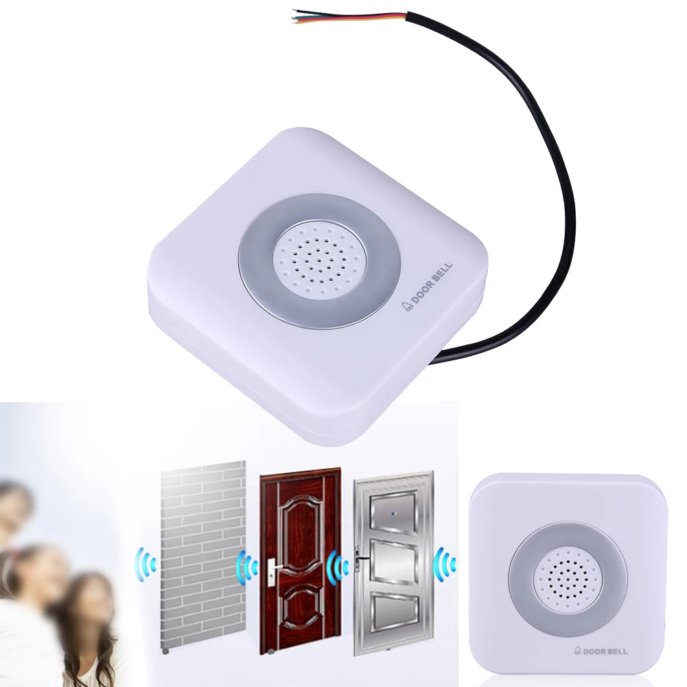 DC 12V Wired Doorbell Four-Wire Dingdong Electronic Doorbell 4 Core Wire Access Control System Home External Doorbell