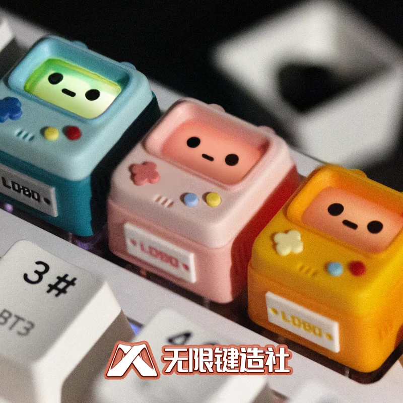 

Retro gaming console translucent keycaps personalized customization resin mechanical keyboard keycaps single ESC key