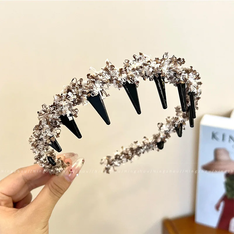 

Elegant Fabric Headband for Women, High Cranial Pressure Headband for Washing Face, New Style Hair Accessory, 2025 Black, High-End Feel