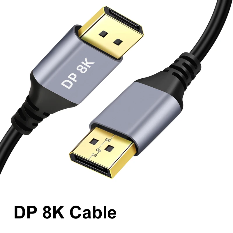 1m/2m/3m/5m 8K DP DisplayPort Cable 1.4 High Speed Display Port Cord 8K@60Hz G-Sync FreeSync   4K@144Hz 2K@240Hz HDR 10 32.4Gbps