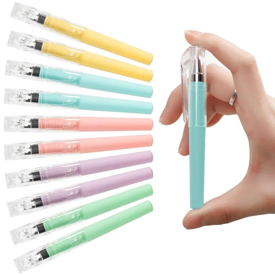 

Набор мини-гелевых ручек, 4,16 дюйма, короткие, с наконечником 0,5 мм, черные чернила, для плавного письма, карманные, быстросохнущие, цвета макарон.