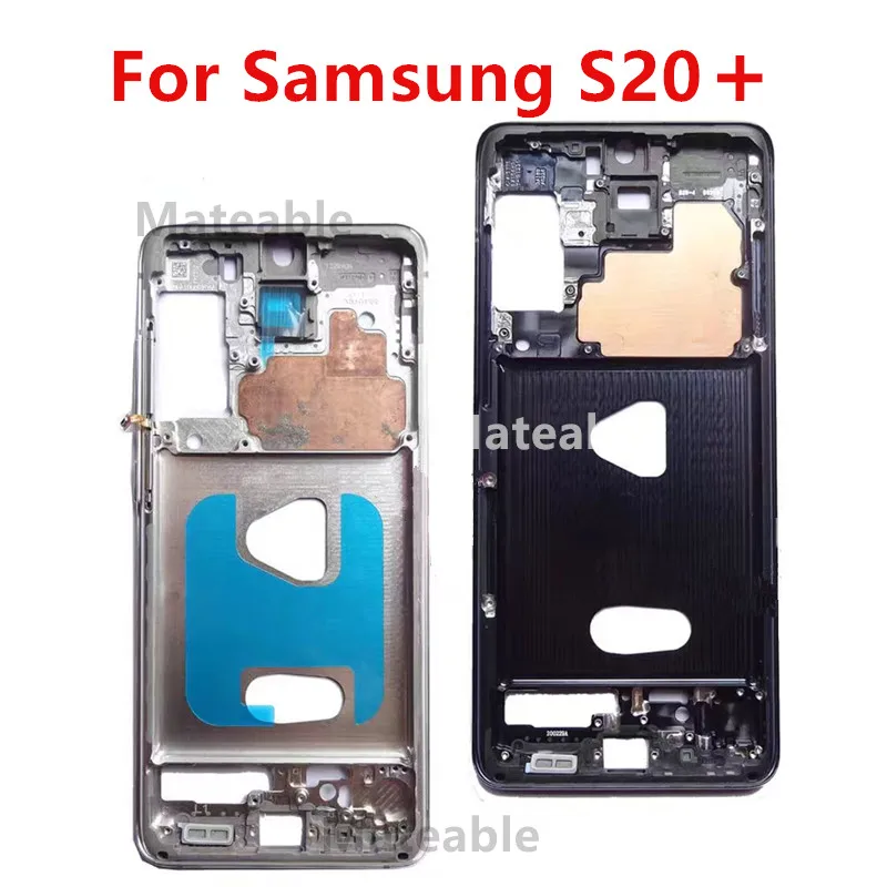 S20Plus Middle Frame For Samsung Galaxy S20 Plus G985 Housing Board LCD Faceplate Bezel Replace Repair Parts + Side Buttons