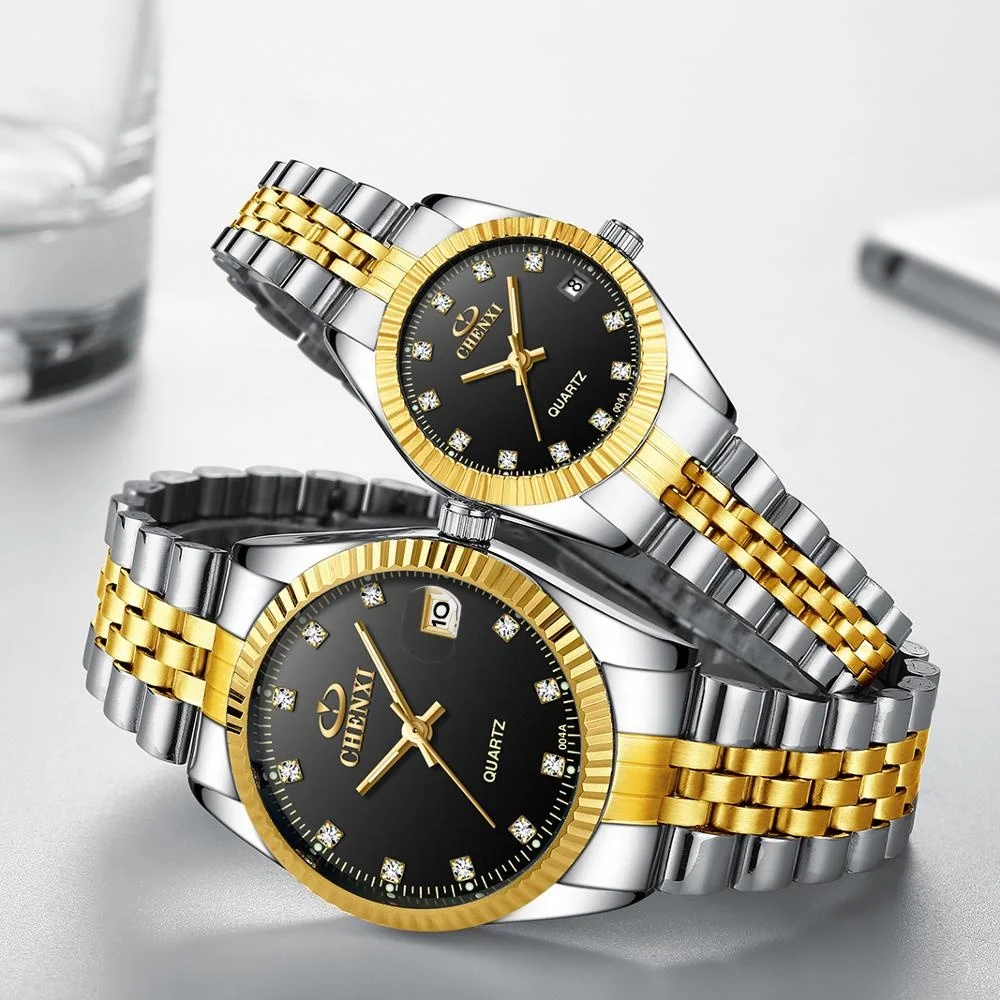 CHENXI 004A Date Luxury Brand For Women Waterproof Clock Male Quartz Wrist Ladies & Man Watches