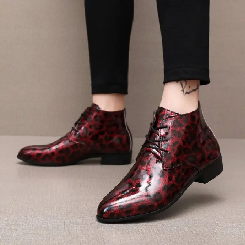 Large Size 40-50 Classic Men Short Boots Multiple Colors American Casual Lace-up Business Fashion Boots English Social Boots