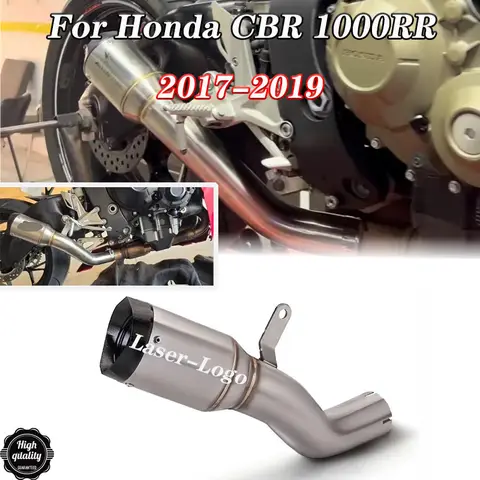 혼다 CBR 1000RR 2017 2018 2019 CBR 1000RR CBR1000RR 용 배기 이스케이프 슬립온 오토바이 배기 머플러 및 미들 링크 파이프