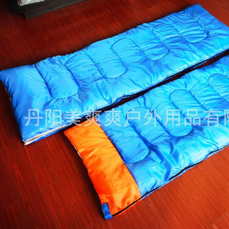 Couple Sleeping Bag Spring and Autumn Outdoor Camping Adult Envelope with Pillow Comfortable Sleeping Bag Extra Thick Sleeping B