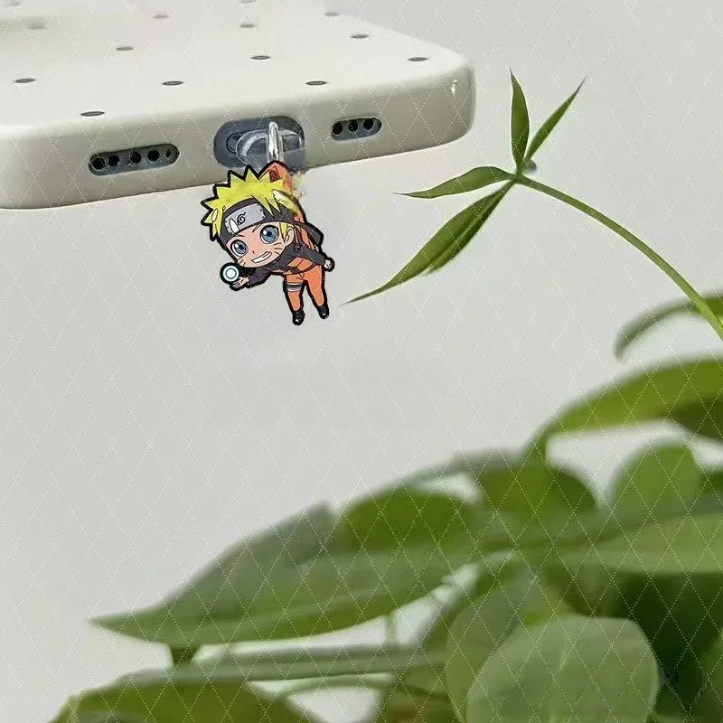 Naruto Cartoon Anime kreativer Staubschutz für Handy-Ladeanschluss Typ-C Schutzabdeckung Acryl-Anhänger niedliche Dekoration – Detail 6