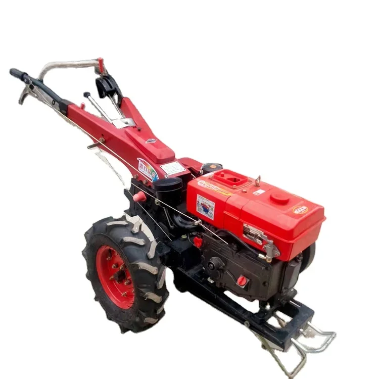 Walking Mini Tractor 20HP Two Wheels  Garden Farm  Hand Rotary Tiller for Mountains and Hills