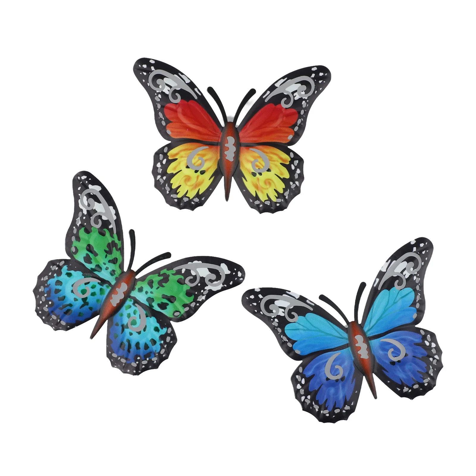 Home Garden Indoor And Outdoor Blue Wall Art Decor Iron Decorative Art Visual Interest Wall Decor Easy To Install