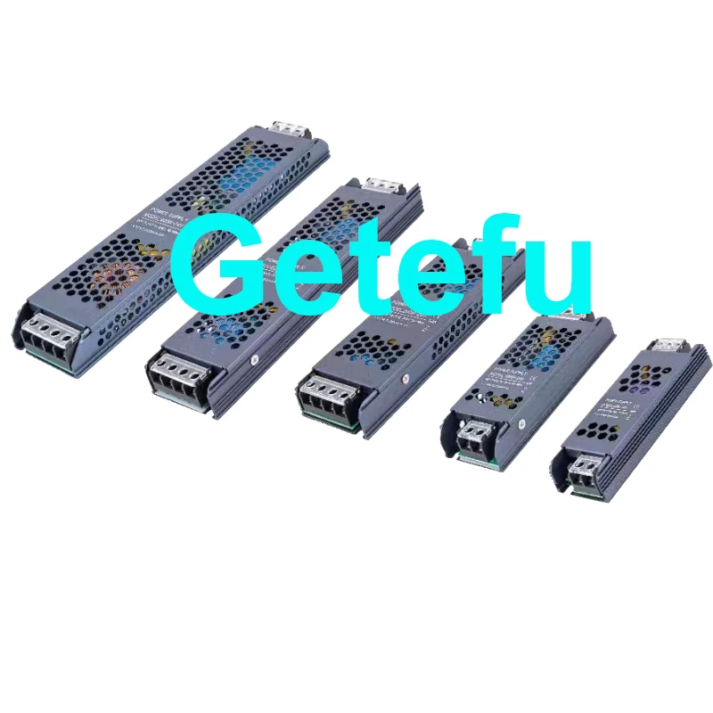 Ultra dünne LED-Strom versorgung DC 12V 24V Licht transformatoren 60W 200W 300W 400W W AC170-265V wandler Treiber für Streifen – Detail 1